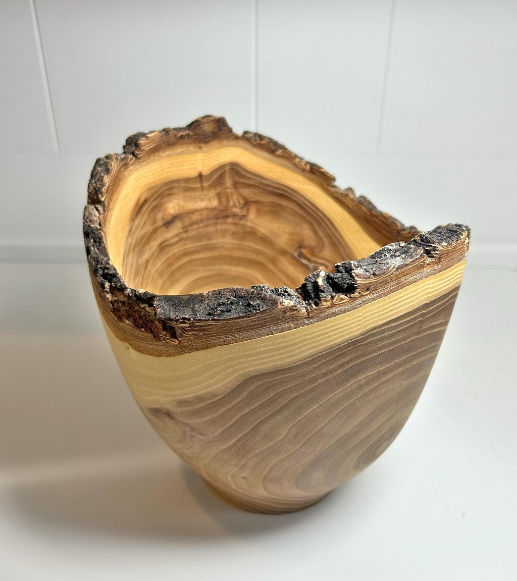 Live Edge Elm Wood Bowl, 7.5 Inch, photo 1 of 5