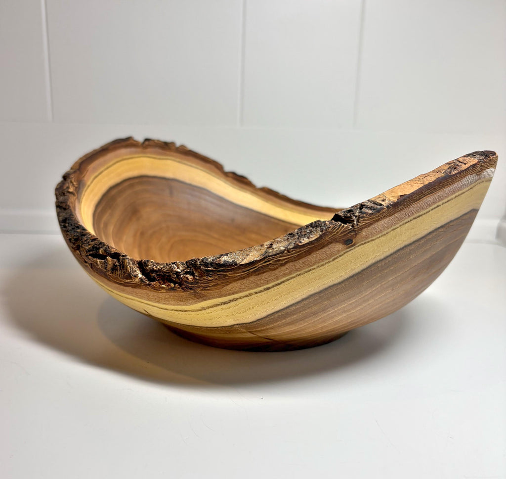 Live Edge Elm Wood Bowl, 9 Inch, photo 2 of 4