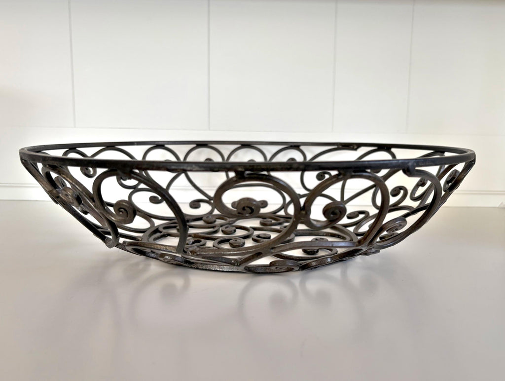 Metal Swirl Display Bowl for Wood Spheres, 14.25 Inch, photo 2 of 3