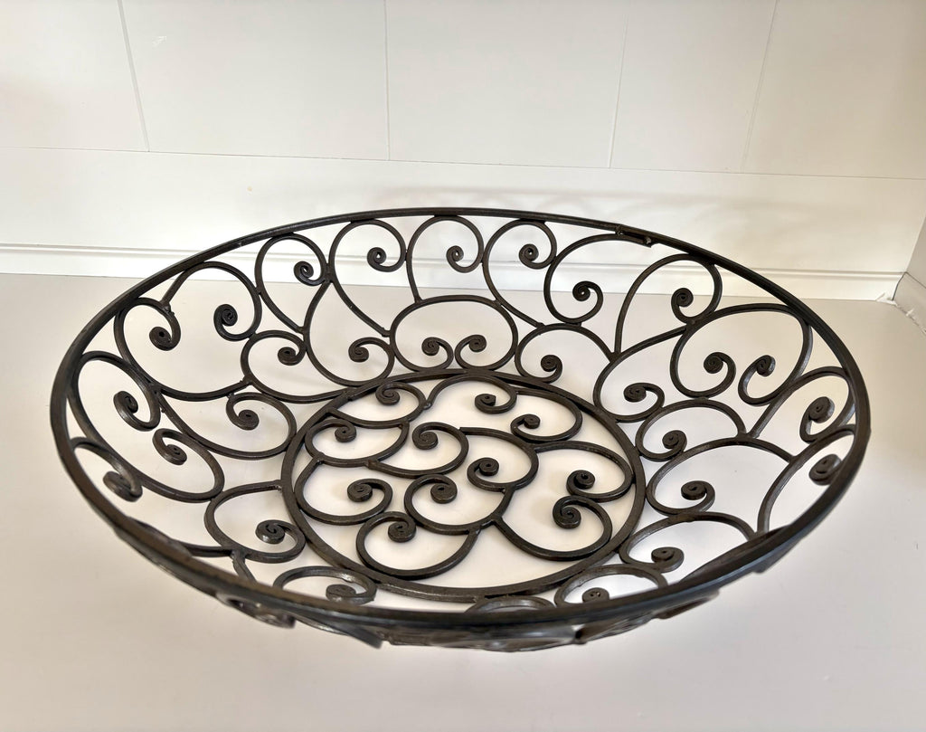 Metal Swirl Display Bowl for Wood Spheres, 14.25 Inch, photo 1 of 3