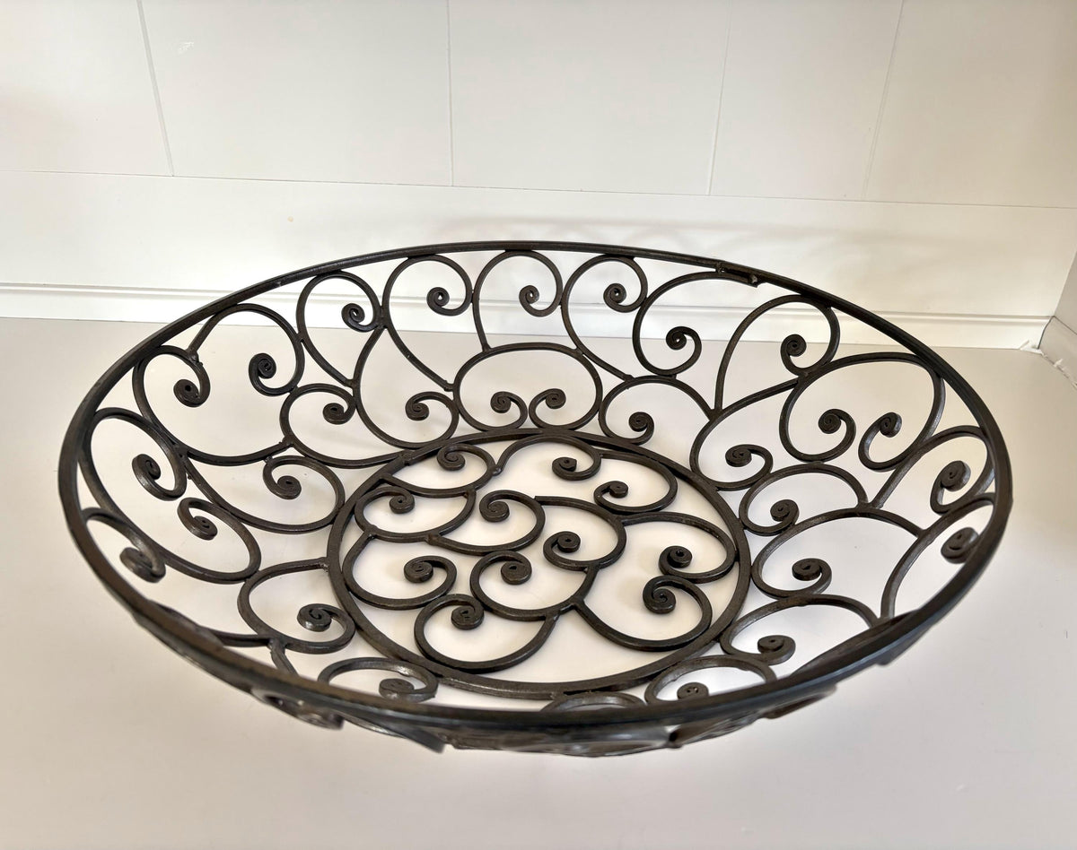 Metal Swirl Display Bowl for Wood Spheres, 14.25 Inch, photo 1 of 3