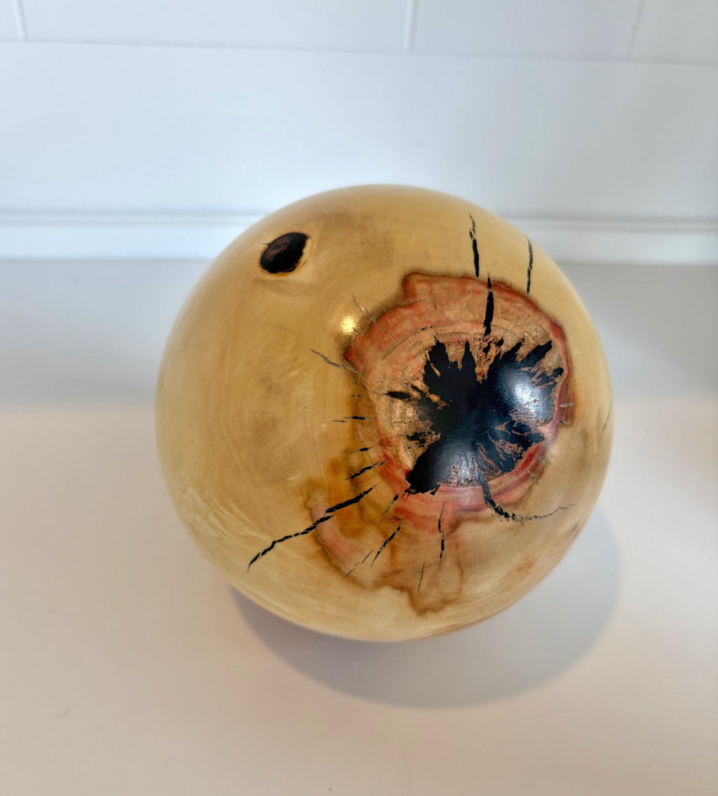 Flame Box Elder Maple Wood Sphere, 4.6 Inch, photo 2 of 3