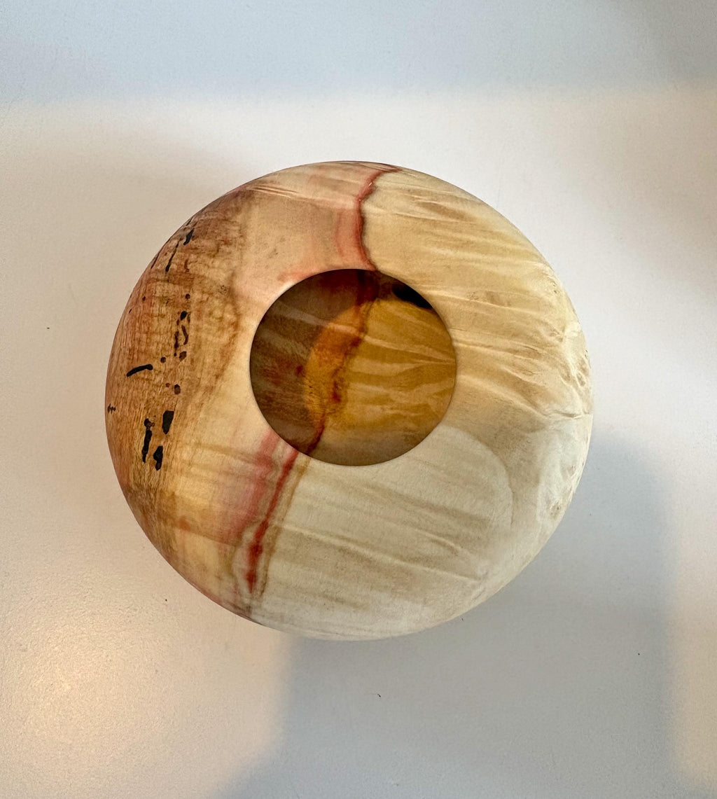 Flame Box Elder Maple Wood Hollow Form, 4.5 Inch, photo 4 of 5