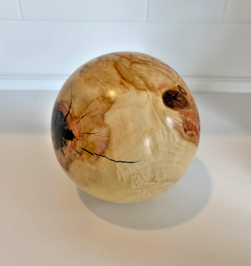 Flame Box Elder Maple Wood Sphere, 4.6 Inch, photo 3 of 3
