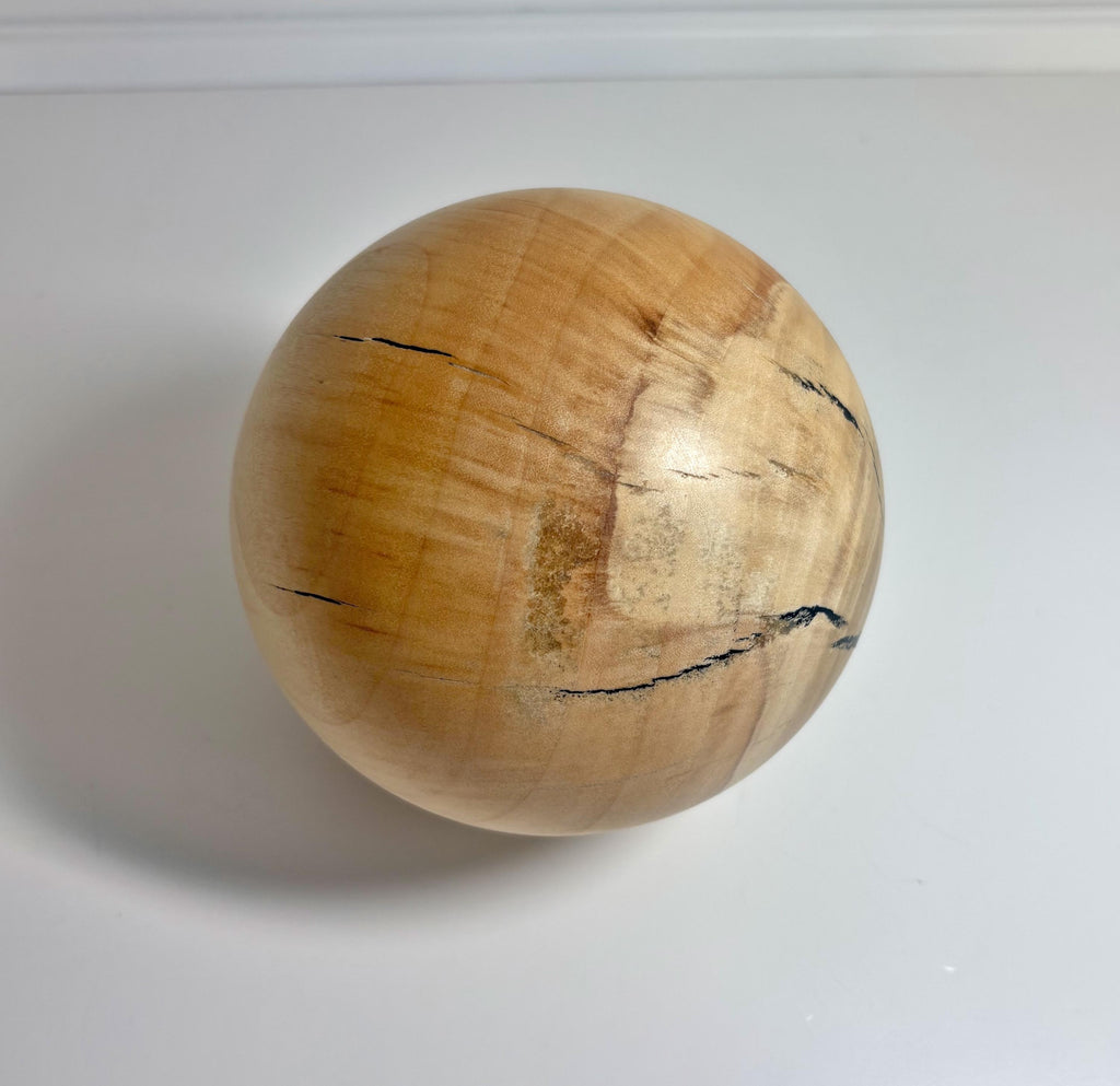 Poplar Wood Sphere, 5 Inch, photo 3 of 4