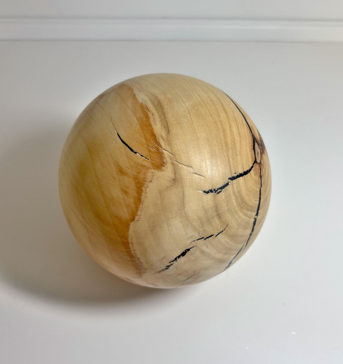 Poplar Wood Sphere, 5 Inch, photo 2 of 4
