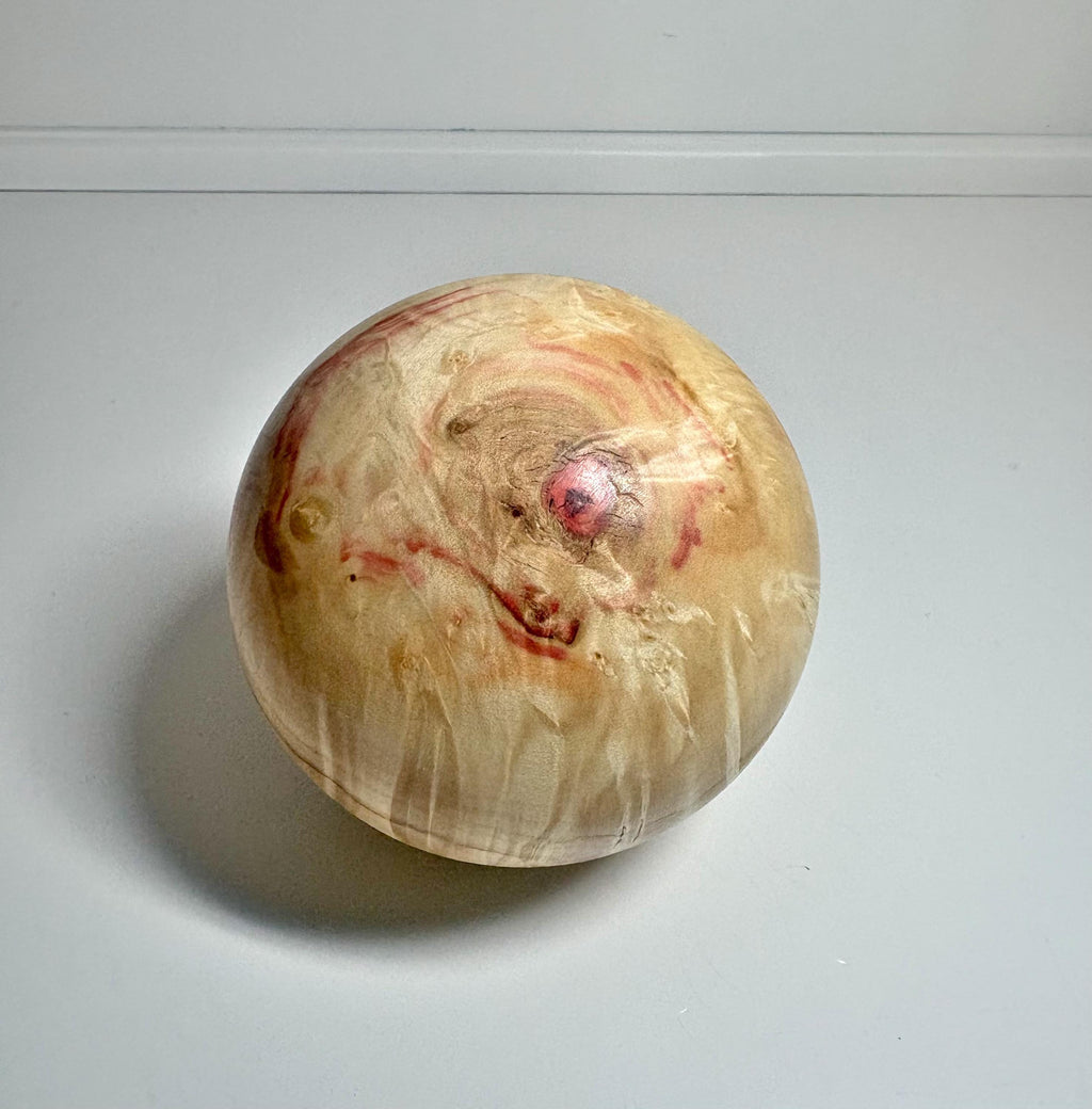 Flame Box Elder Maple Wood Sphere, 4 Inch, photo 1 of 3