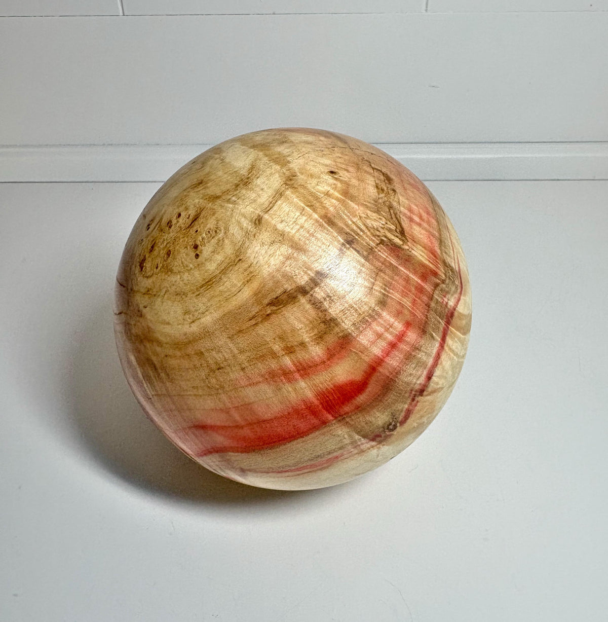 Flame Box Elder Maple Wood Sphere, 4.5 Inch, photo 2 of 3
