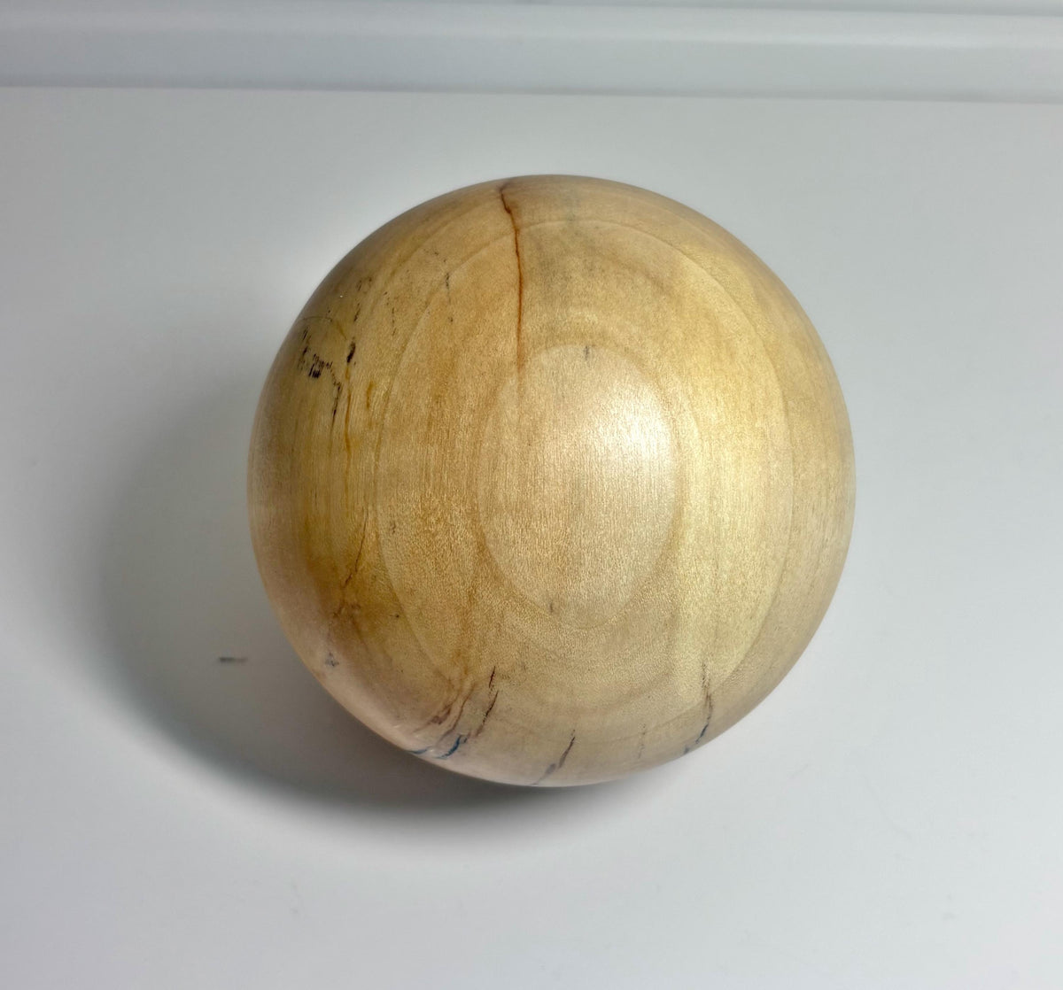 Poplar Wood Sphere, 3.75 Inch, photo 3 of 3