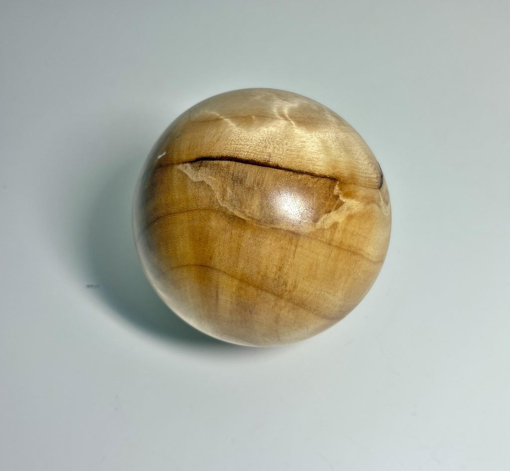 Poplar Wood Sphere, 3.5 Inch, photo 2 of 3