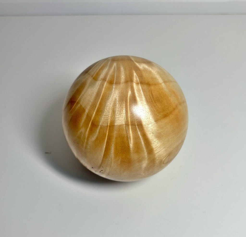 Poplar Wood Sphere, 3.5 Inch, photo 3 of 3