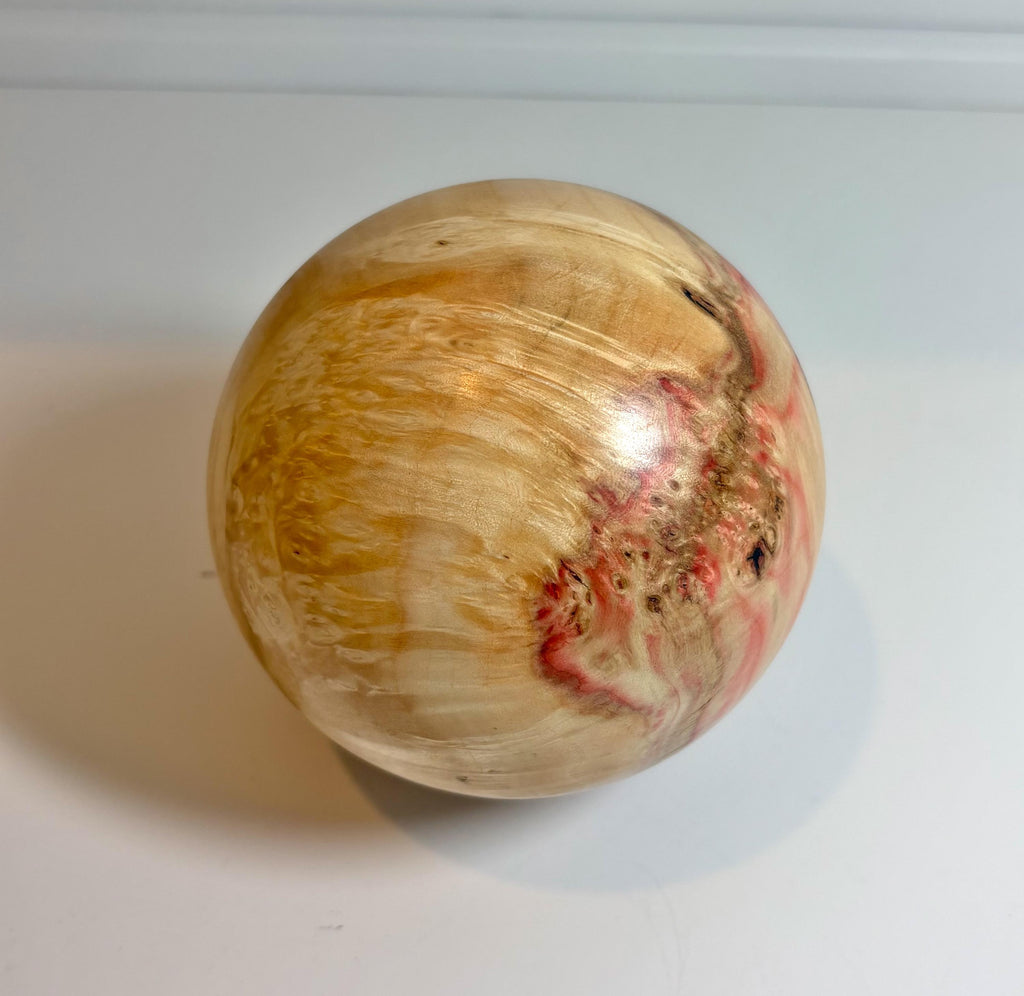 Flame Box Elder Maple Wood Sphere, 4 Inch, photo 1 of 3