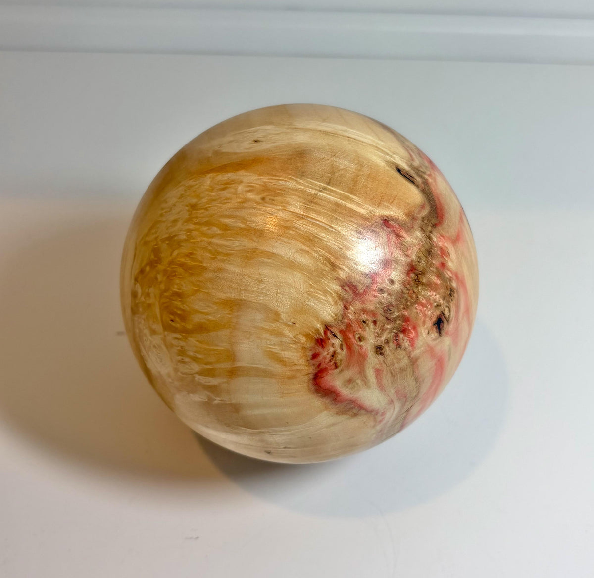 Flame Box Elder Maple Wood Sphere, 4 Inch, photo 1 of 3