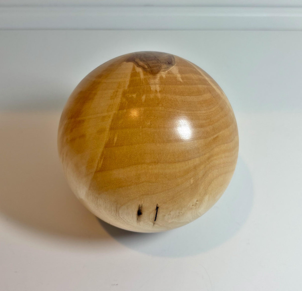 Kenai Birch Wood Sphere, 4.25 Inch, photo 2 of 3