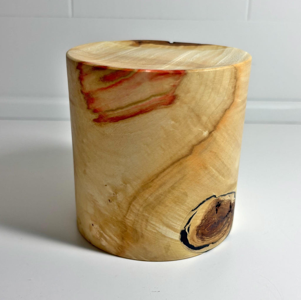 Flame Box Elder Maple Wood Cylinder, 4 x 4 Inch, photo 1 of 3