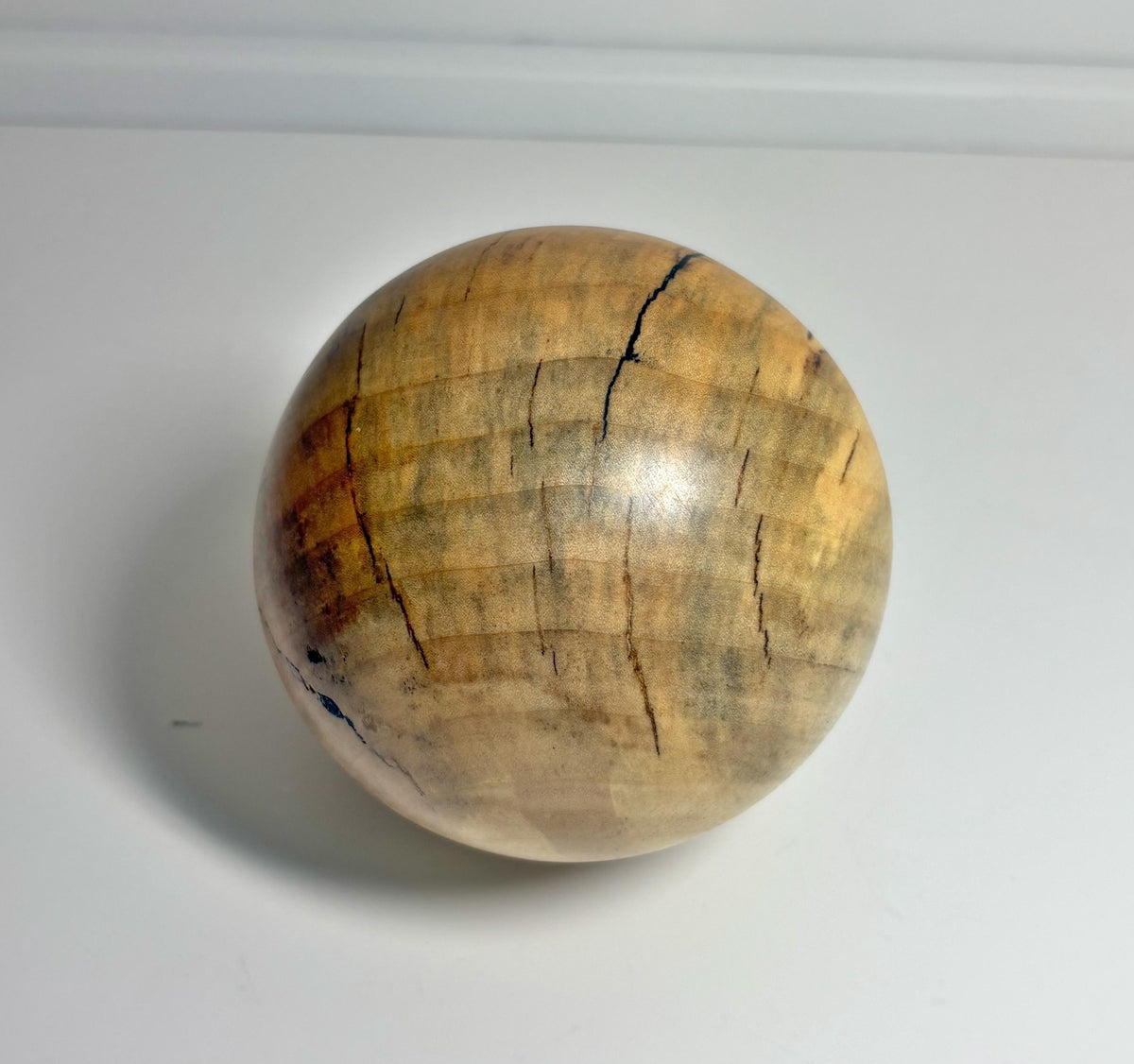 Poplar Wood Sphere, 3.5 Inch, photo 3 of 3