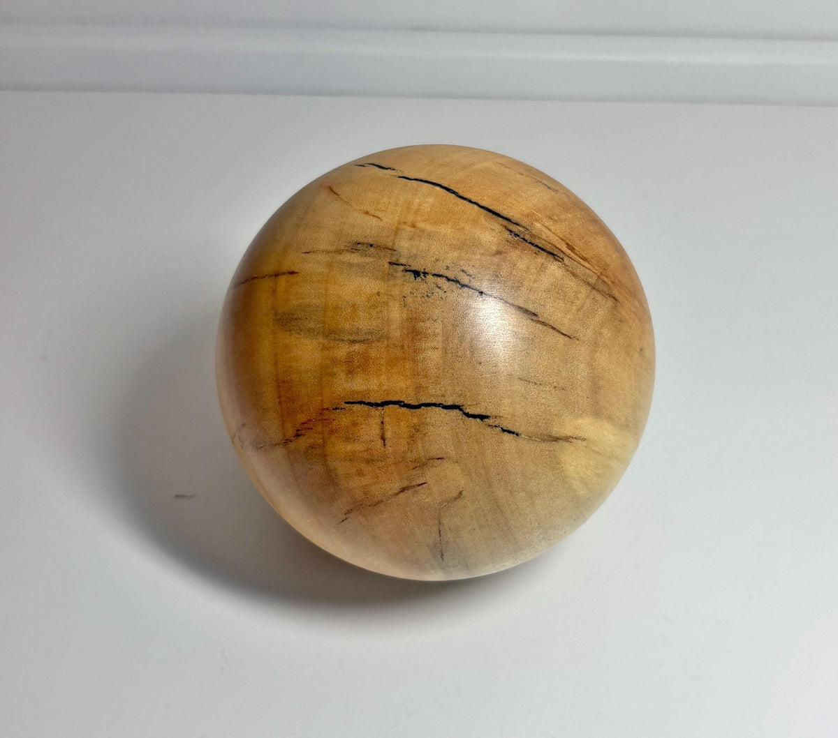 Poplar Wood Sphere, 3.75 Inch, photo 1 of 3
