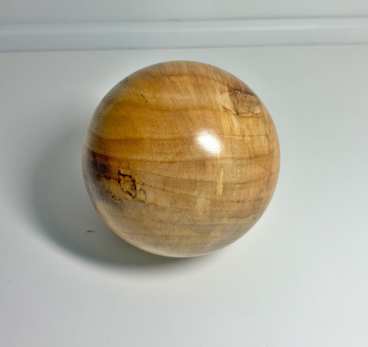 Poplar Wood Sphere, 4 Inch, photo 2 of 3