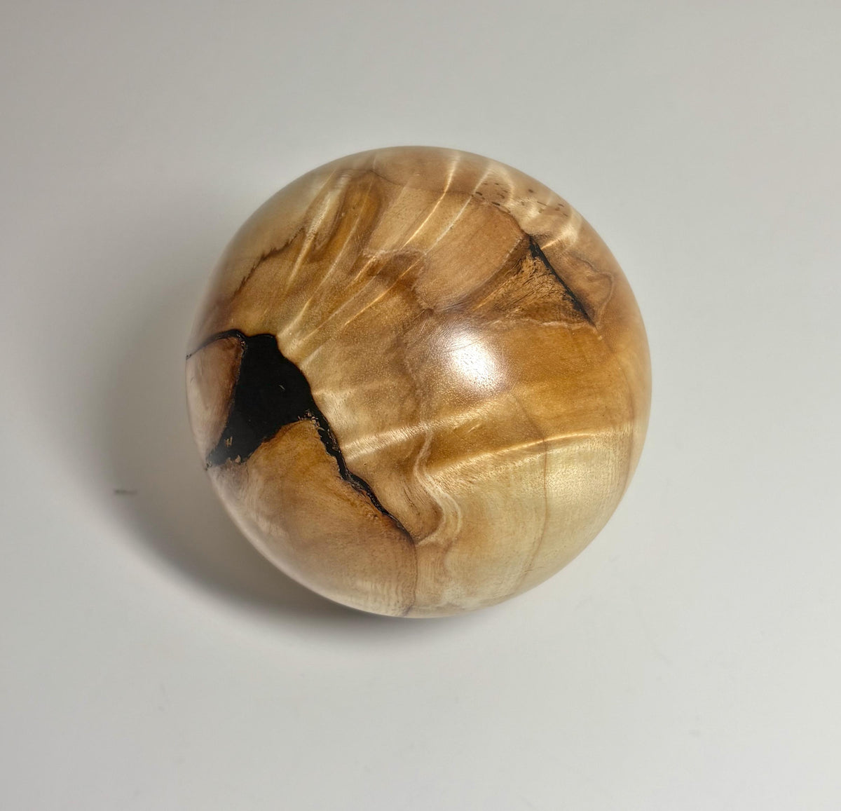 Poplar Wood Sphere, 3.5 Inch, photo 1 of 3