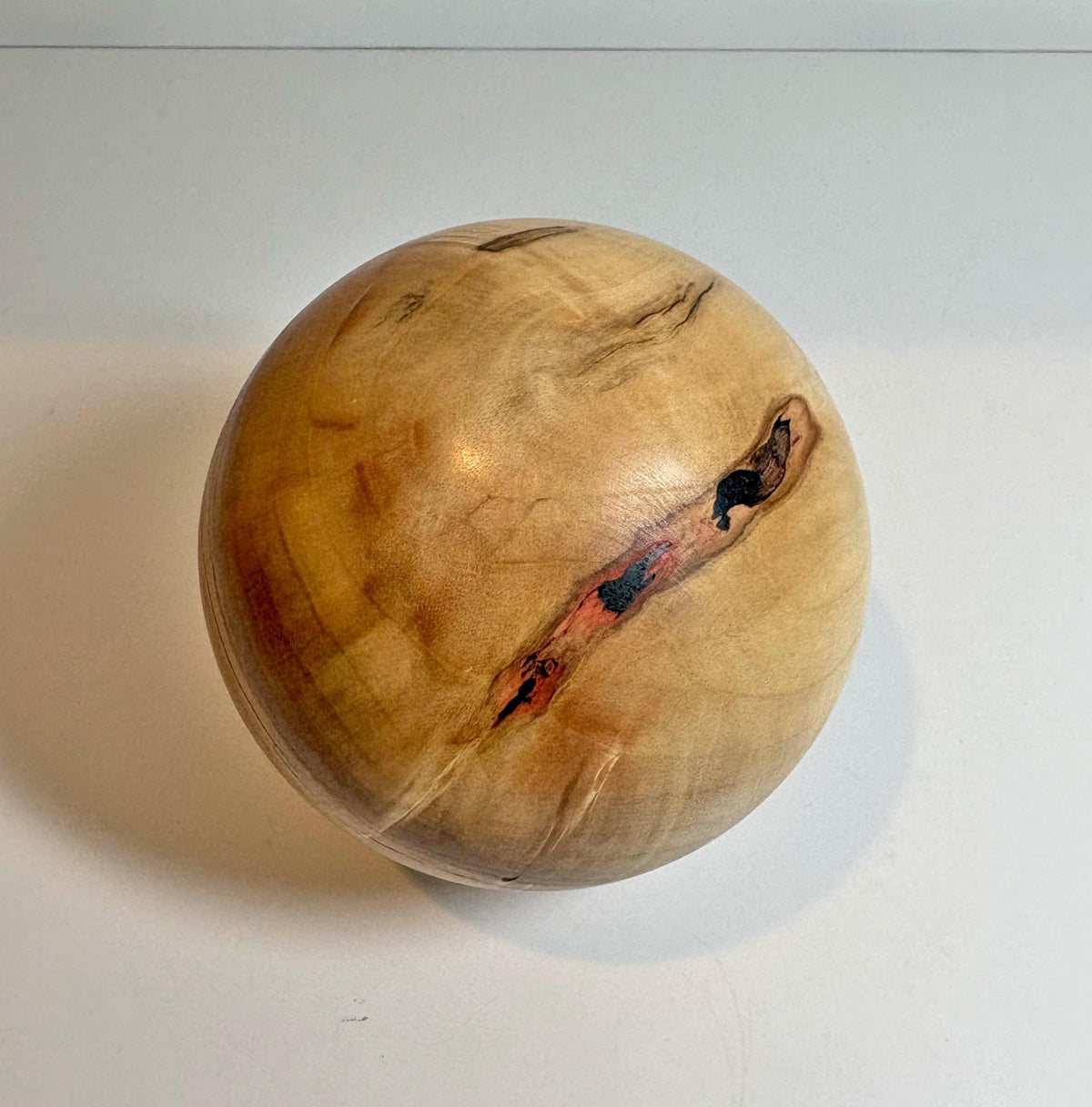 Flame Box Elder Maple Wood Sphere, 3.75 Inch, photo 1 of 3