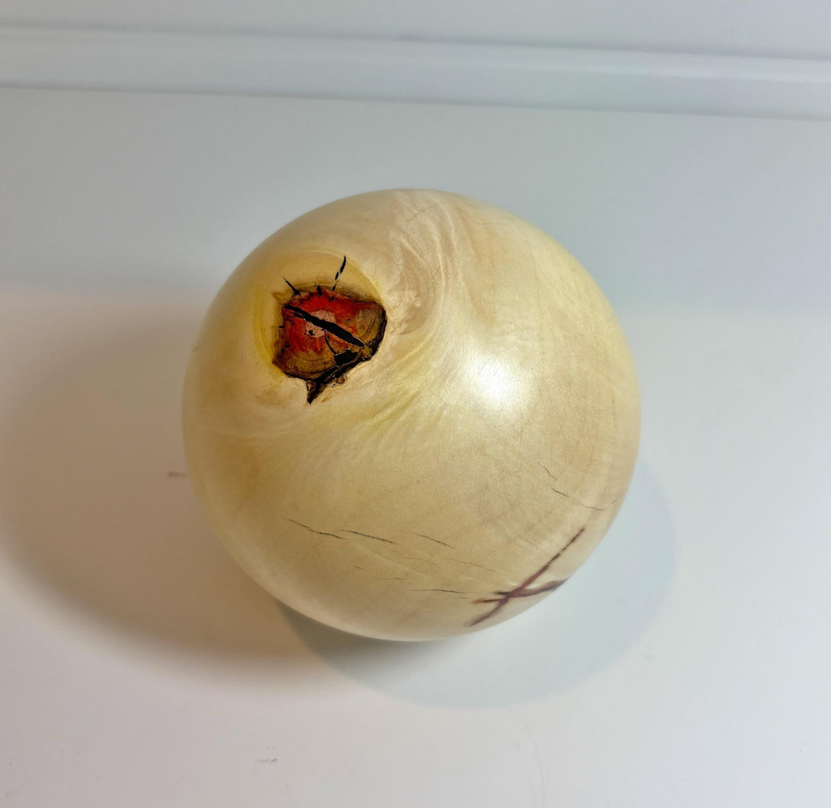 Flame Box Elder Maple Wood Sphere, 4 Inch, photo 1 of 3