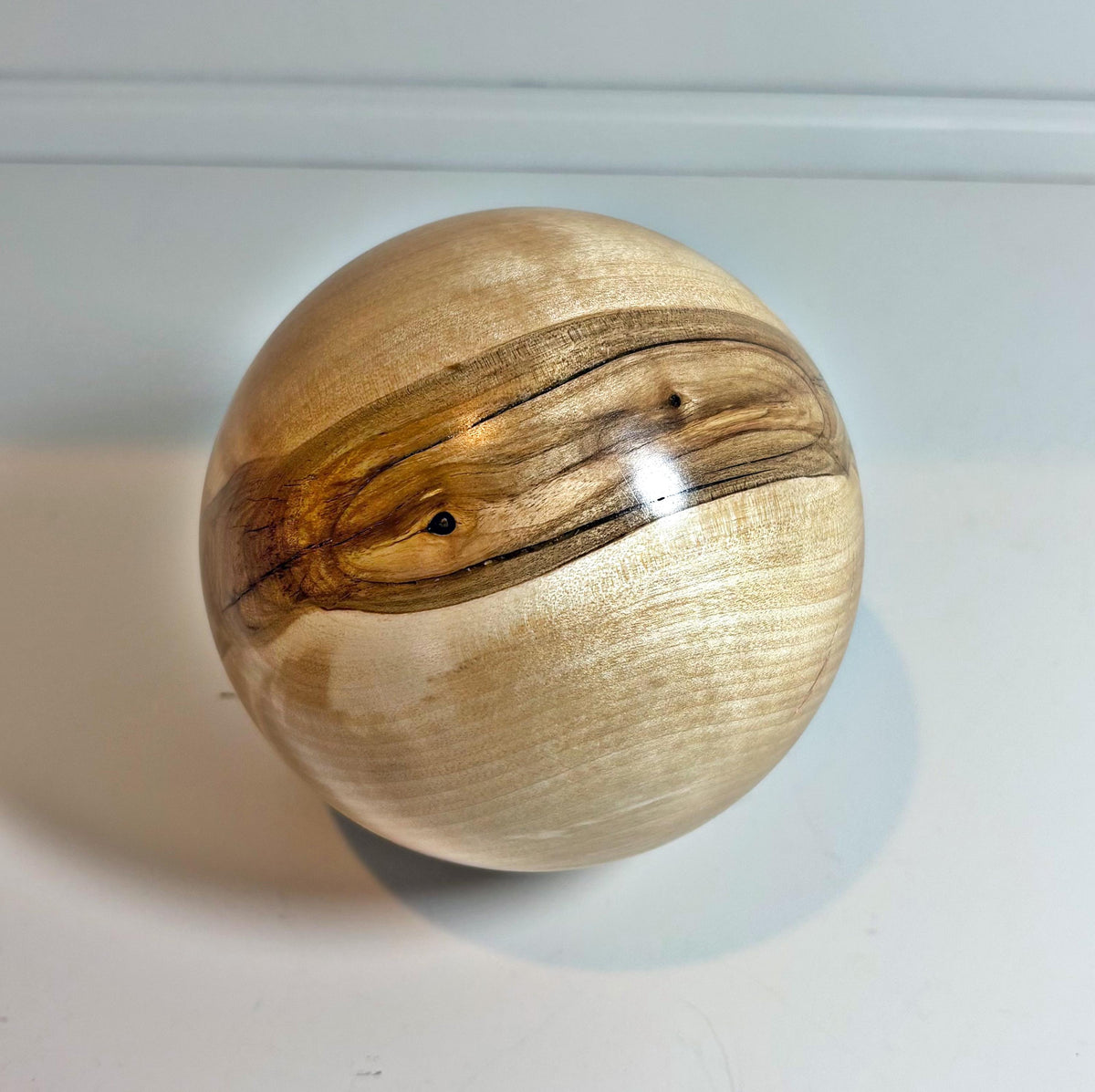 Kenai Birch Wood Sphere, 4.25 Inch, photo 1 of 3