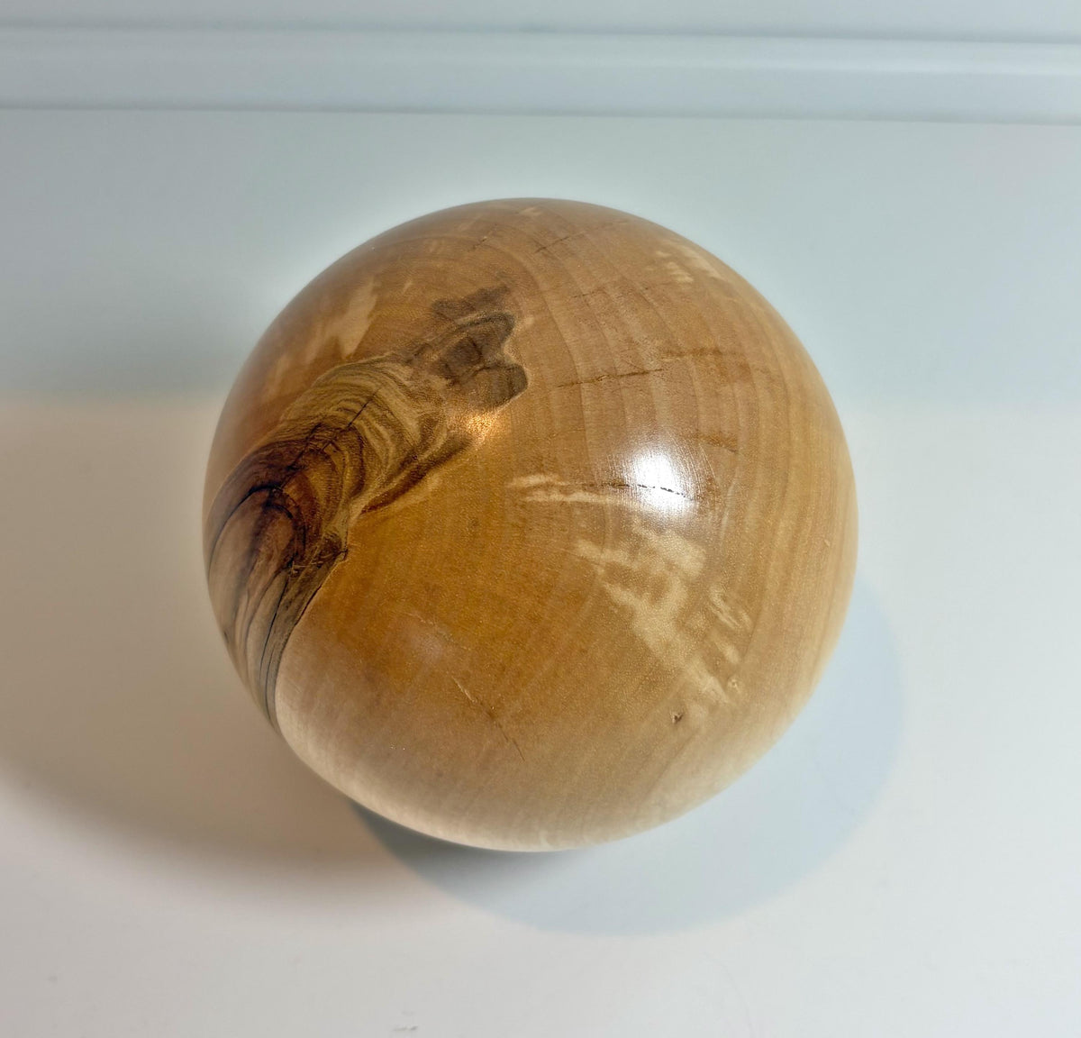 Kenai Birch Wood Sphere, 4.25 Inch, photo 3 of 3