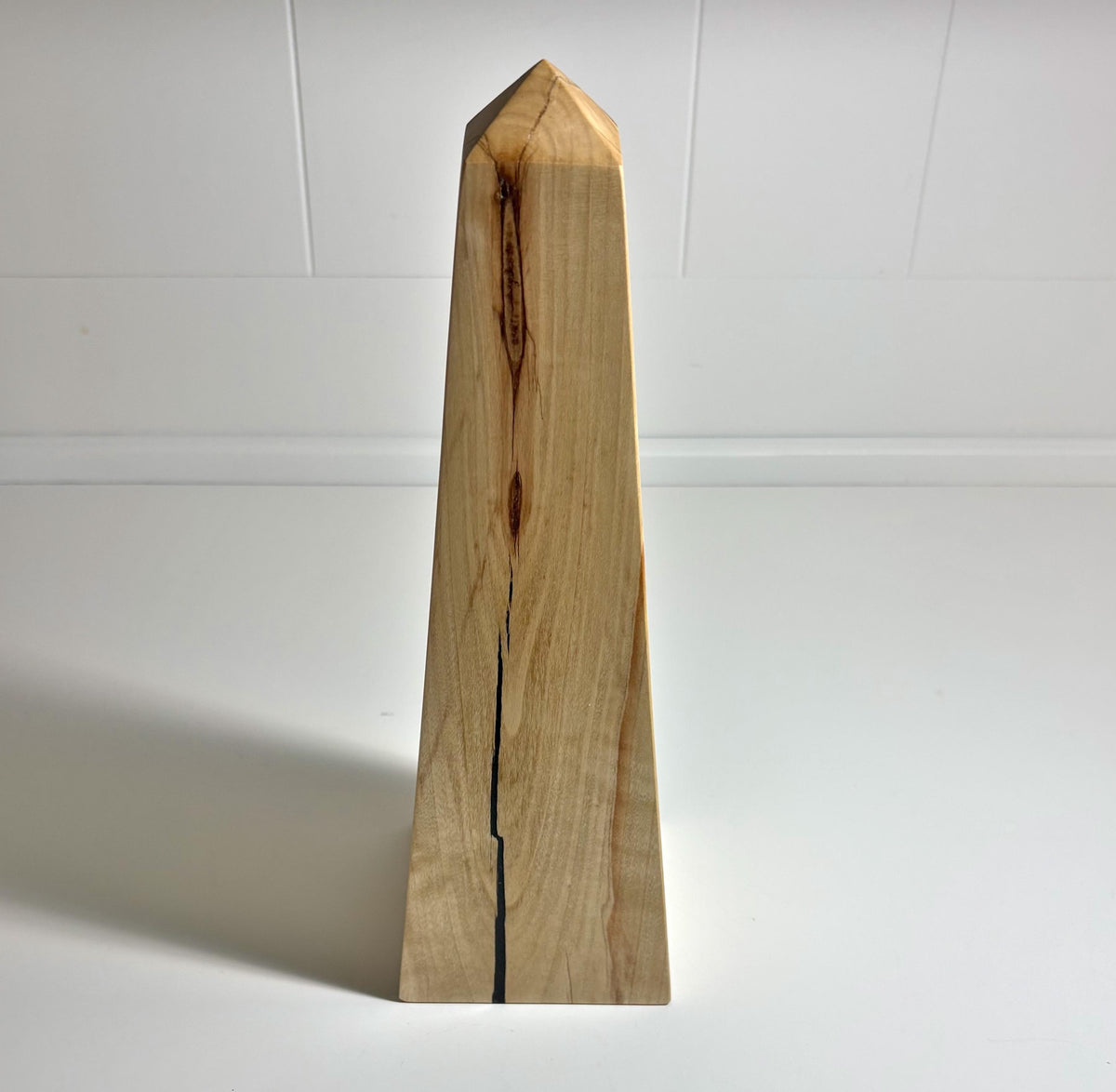 Poplar Wood Obelisk, 10 Inch, photo 1 of 3