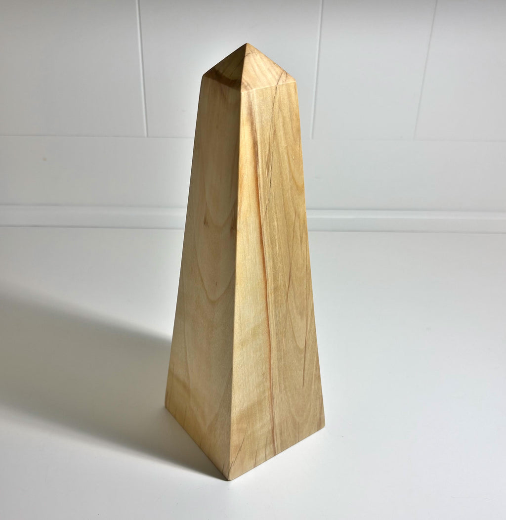 Poplar Wood Obelisk, 10 Inch, photo 2 of 3