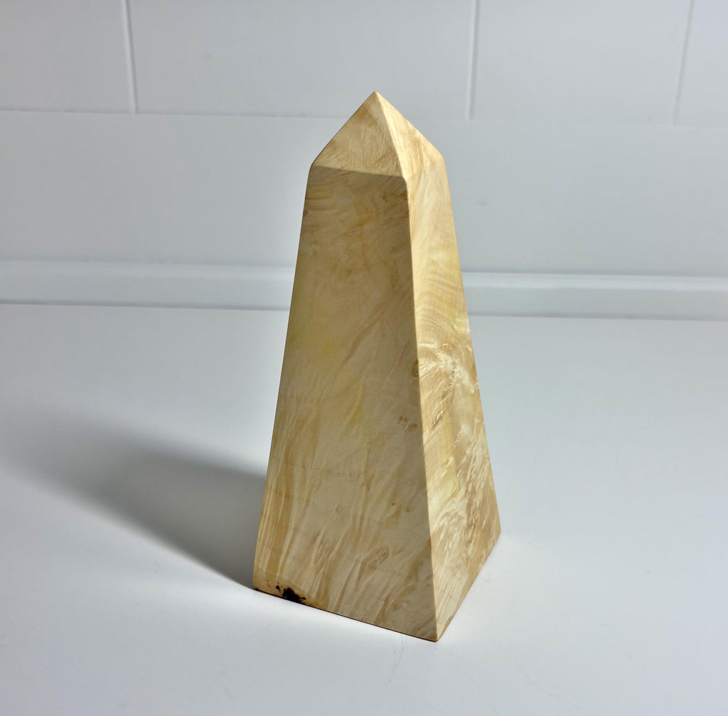 Box Elder Maple Wood Obelisk, 5.75 Inch, photo 3 of 3