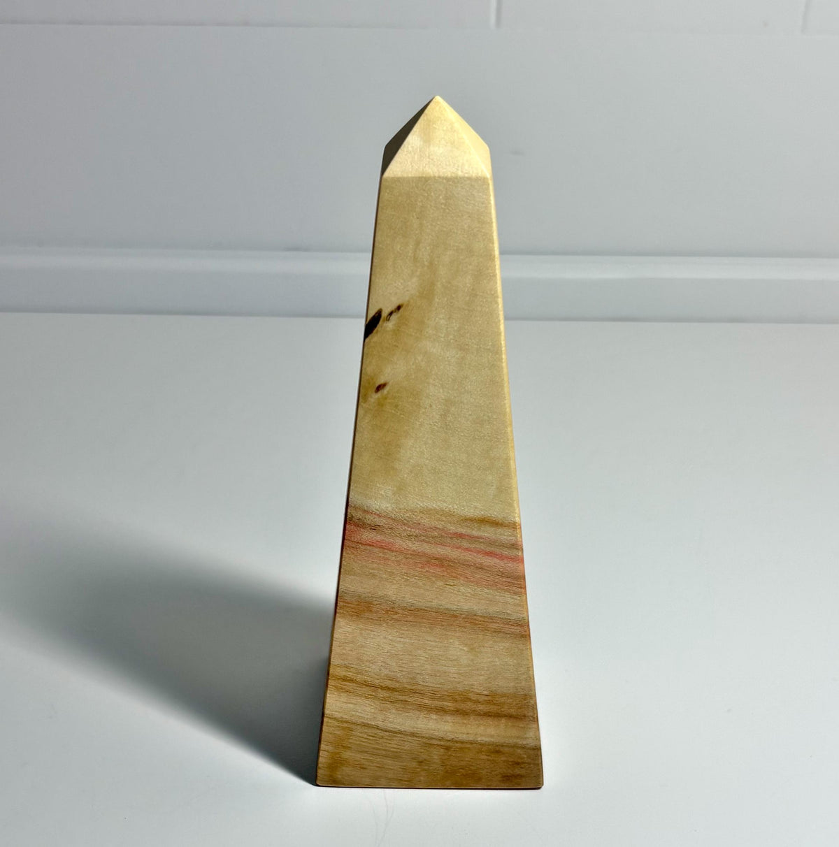 Flame Box Elder Maple Wood Obelisk, 5.5 Inch, photo 3 of 3
