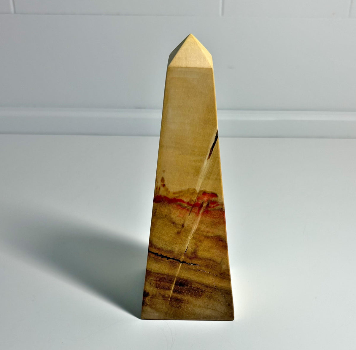 Flame Box Elder Maple Wood Obelisk, 5.5 Inch, photo 1 of 3