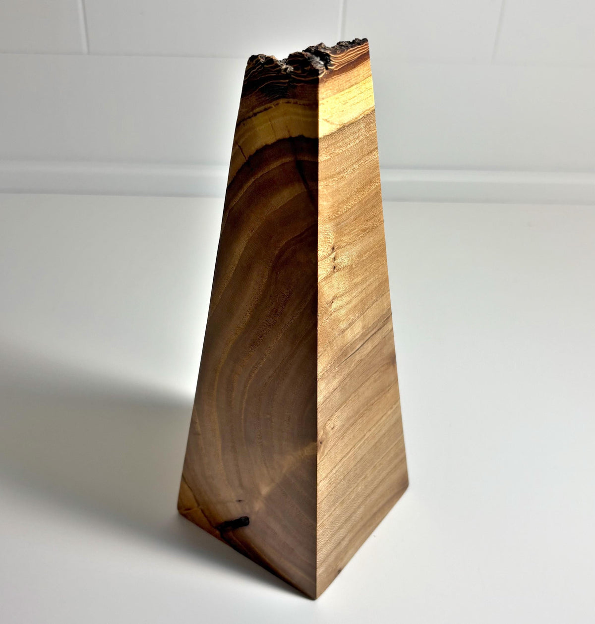 Live Edge Elm Wood Obelisk, 8.25 Inch, photo 3 of 3