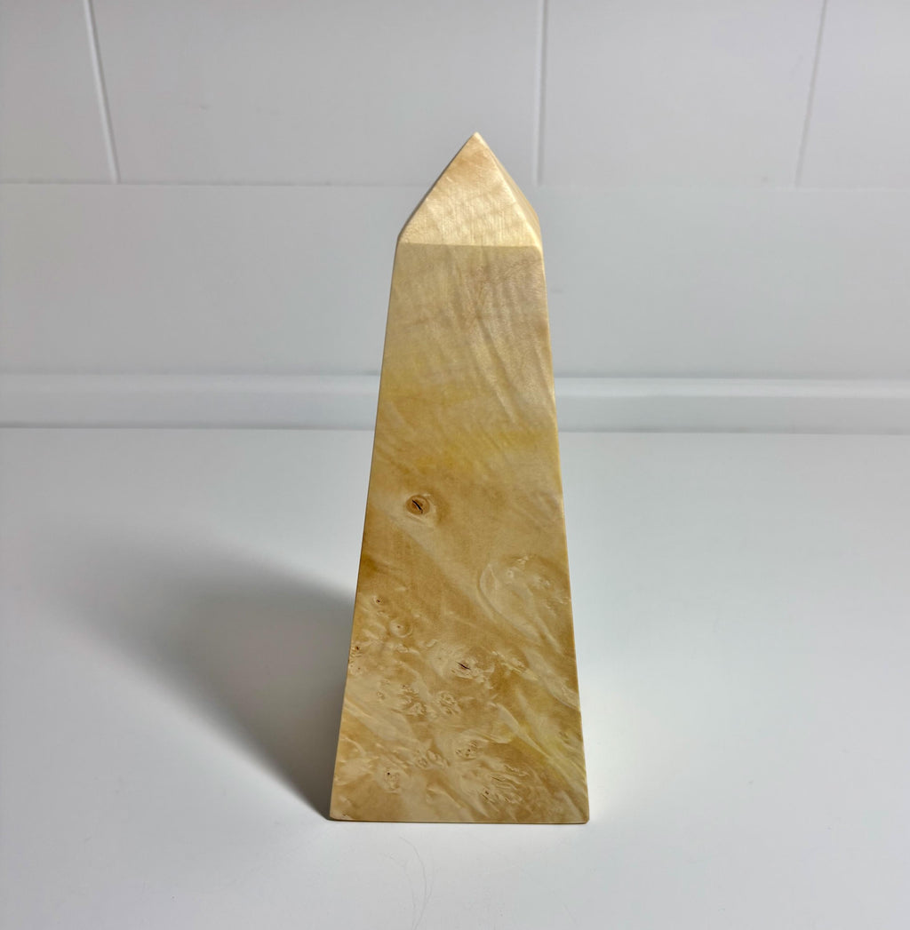 Box Elder Maple Wood Obelisk, 5.75 Inch, photo 2 of 3