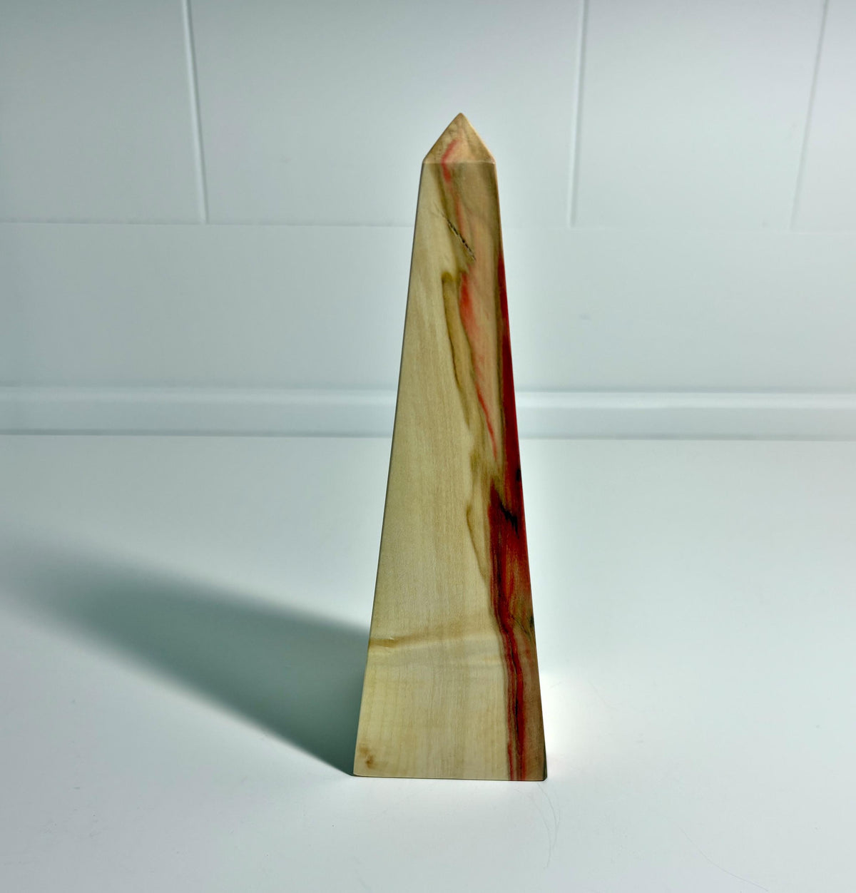 Flame Box Elder Maple Wood Obelisk, 6.25 Inch, photo 2 of 3