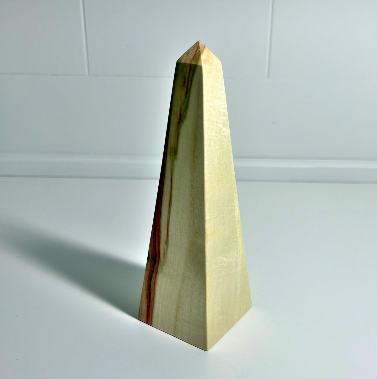 Flame Box Elder Maple Wood Obelisk, 6.25 Inch, photo 3 of 3