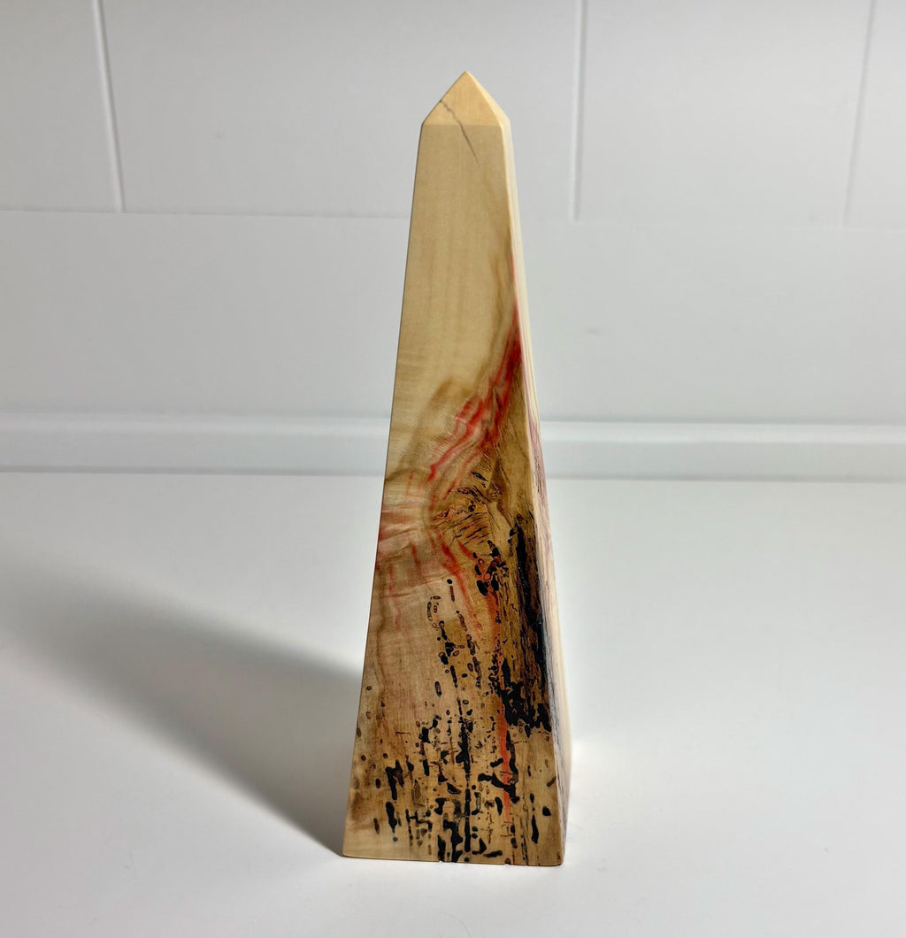 Flame Box Elder Maple Wood Obelisk, 6.5 Inch, photo 2 of 3