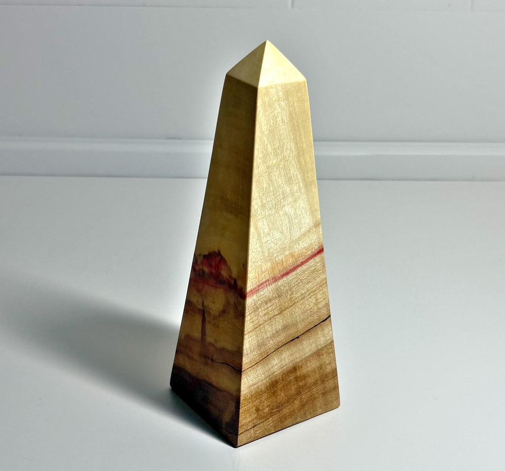 Flame Box Elder Maple Wood Obelisk, 5.5 Inch, photo 2 of 3