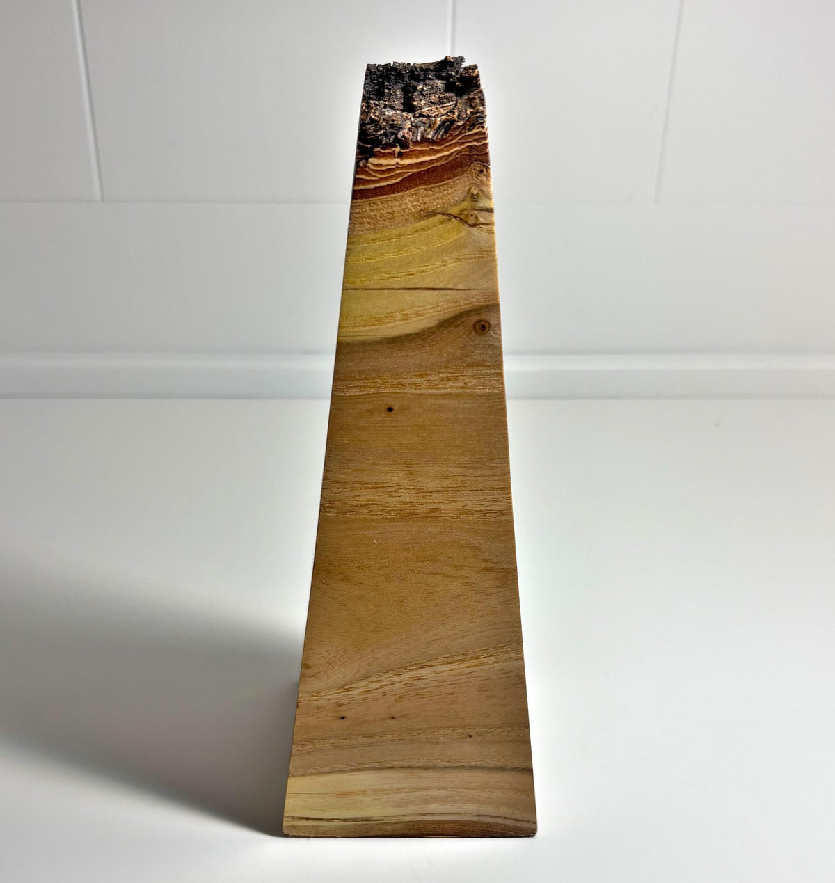 Live Edge Elm Wood Obelisk, 8.25 Inch, photo 2 of 3