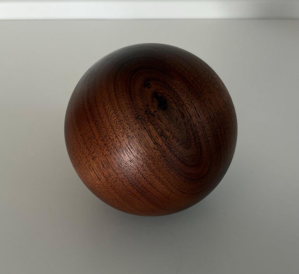Walnut Wood Sphere, 3.5 Inch, photo 1 of 4