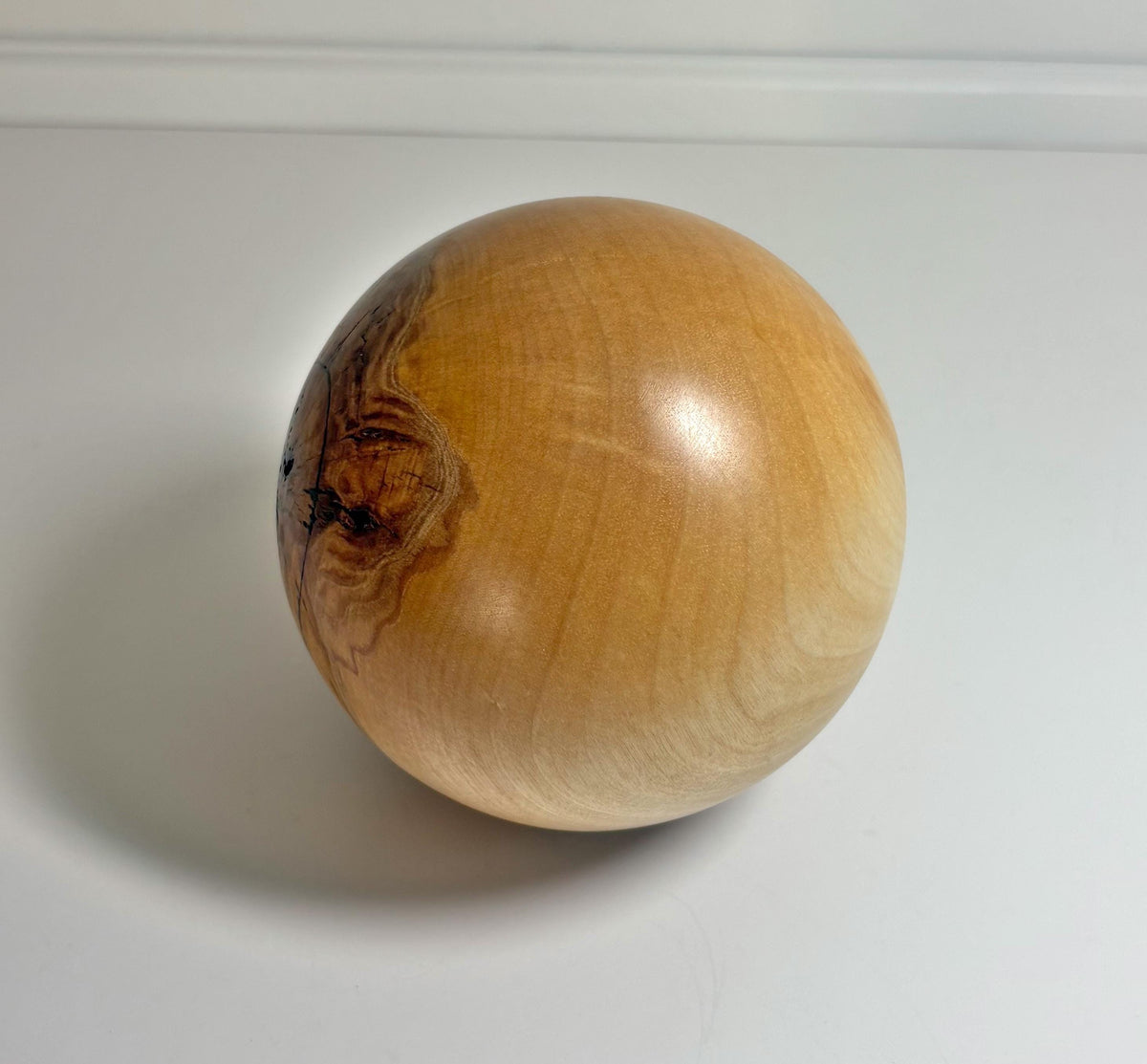 Kenai Birch Wood Sphere, 4 Inch, photo 3 of 4