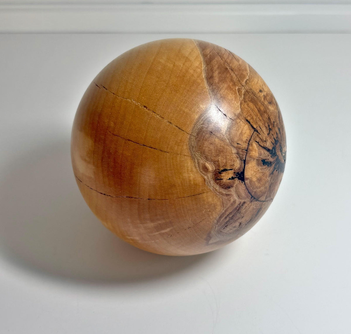 Kenai Birch Wood Sphere, 4 Inch, photo 2 of 4