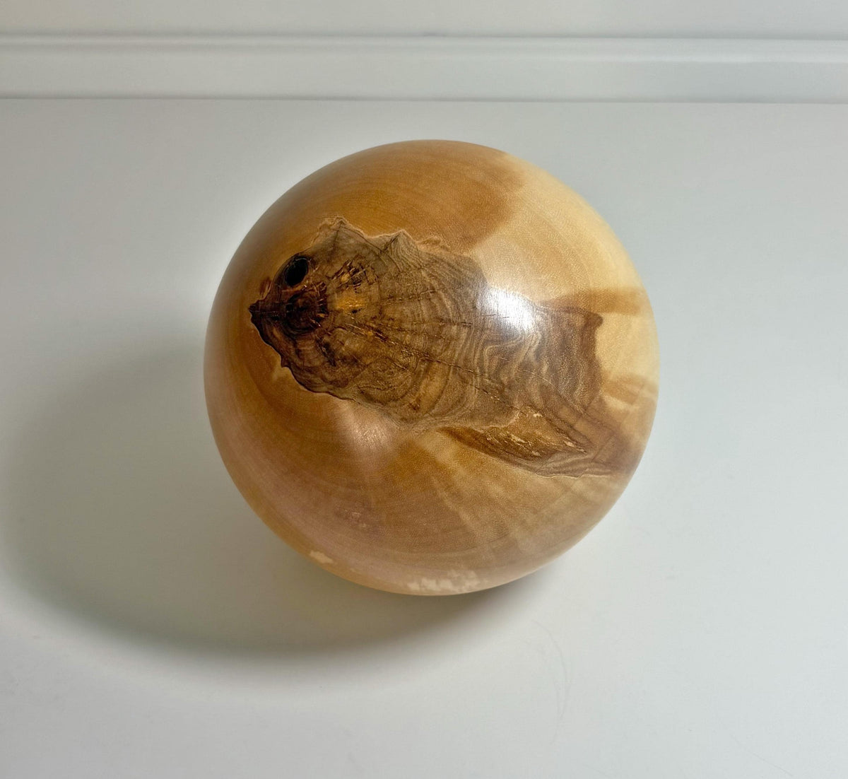 Kenai Birch Wood Sphere, 4 Inch, photo 1 of 4