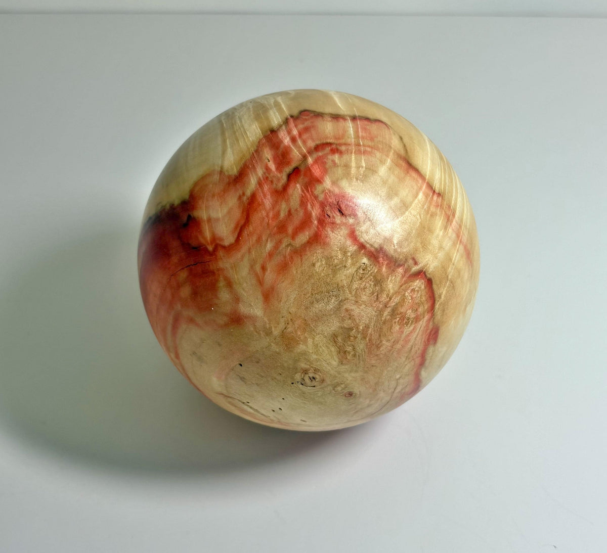 Flame Box Elder Maple Wood Sphere, 4 Inch, photo 1 of 4