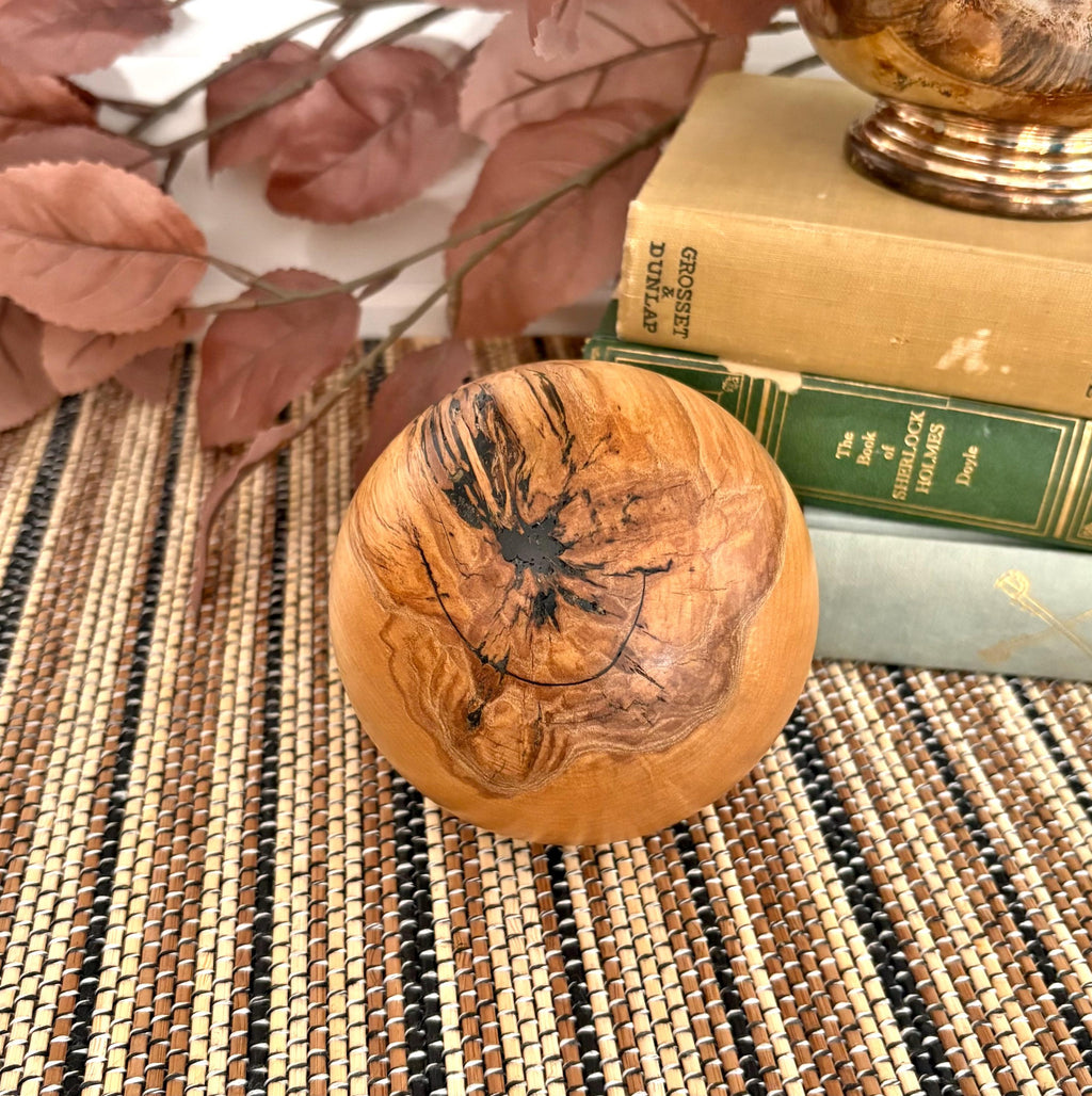 Kenai Birch Wood Sphere, 4 Inch, photo 4 of 4