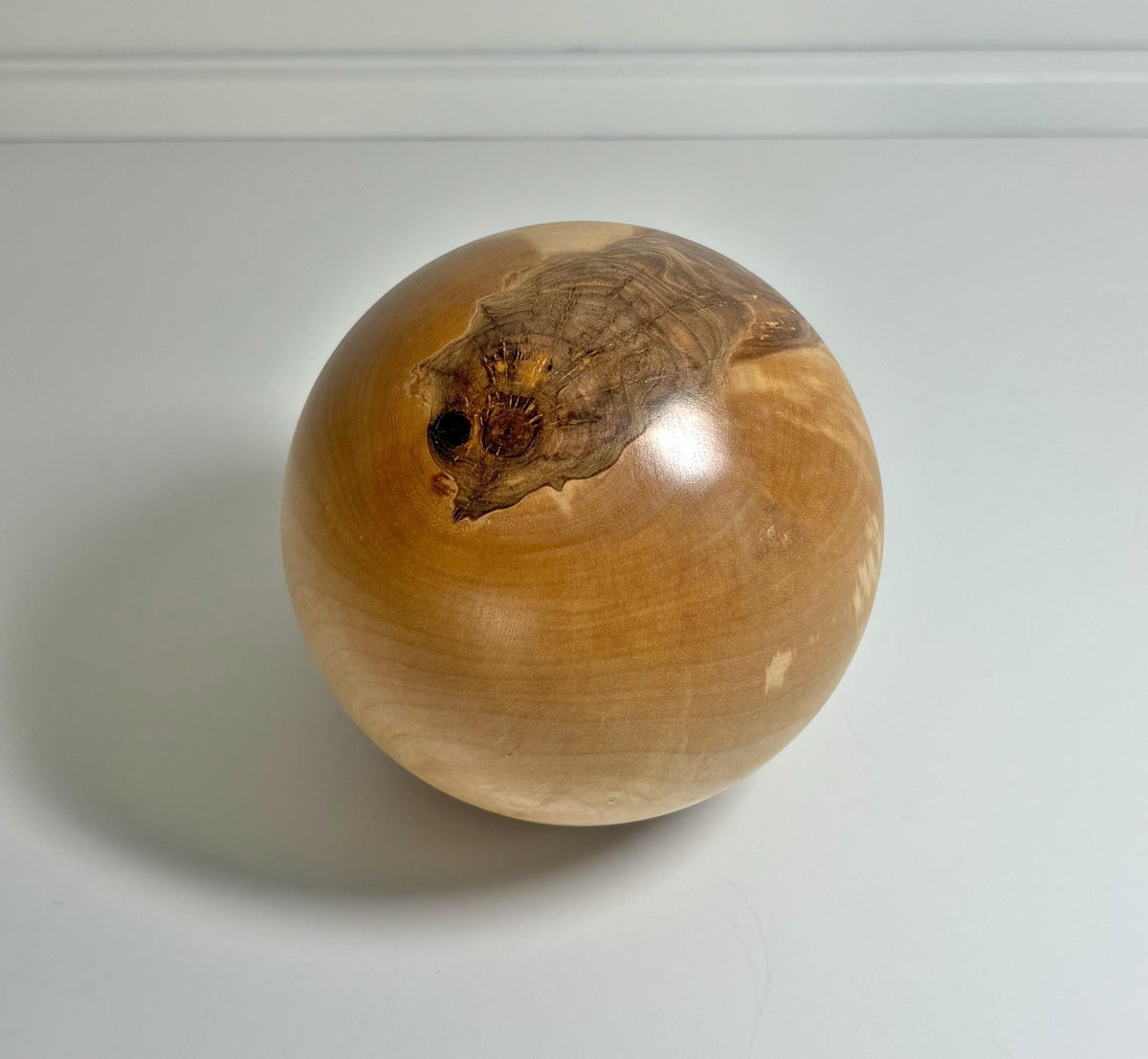 Kenai Birch Wood Sphere, 4 Inch, photo 3 of 4