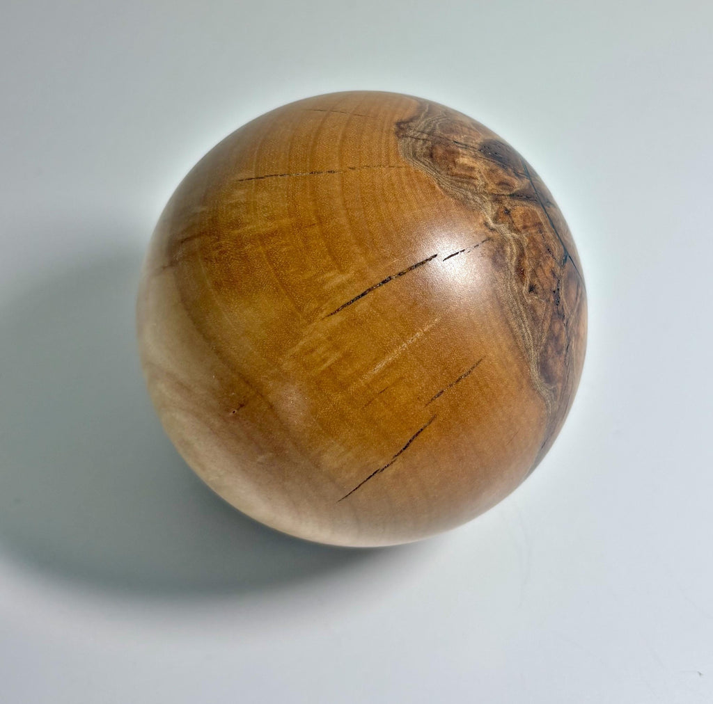 Kenai Birch Wood Sphere, 3.75 Inch, photo 3 of 4