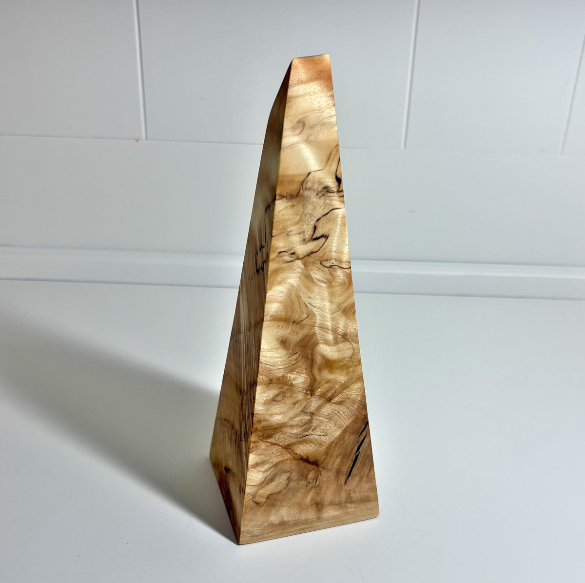 Poplar Wood Obelisk, 7.75 Inch, photo 2 of 3