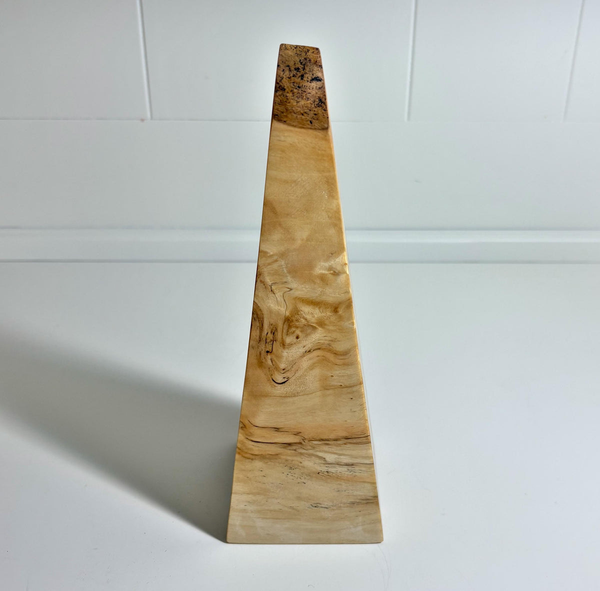 Poplar Wood Obelisk, 7.75 Inch, photo 3 of 3