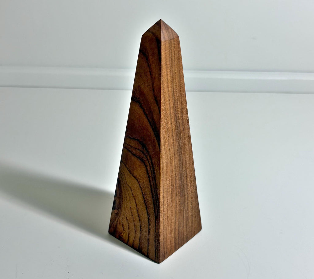 Apricot Wood Obelisk, 5.75 Inch, photo 1 of 3